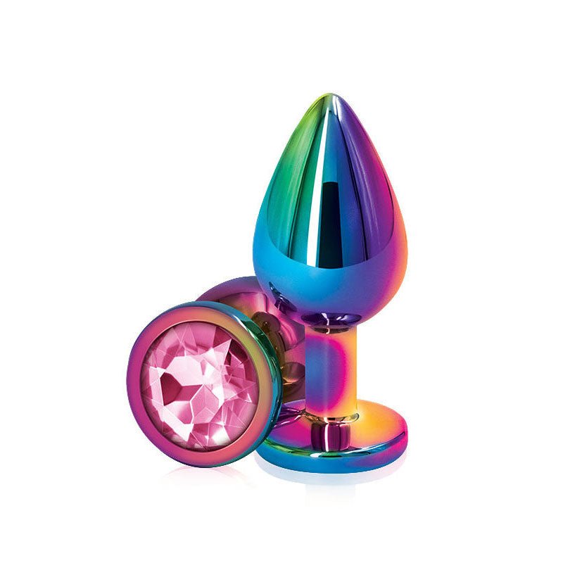 Rear assets - multi - pink butt plug - M-Product front view  | Flirtybay.com.au